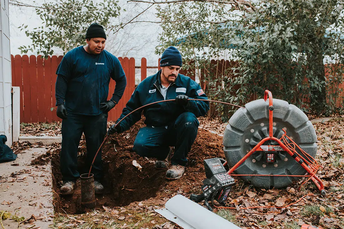 Sewer line cleanout in Sacramento, CA.